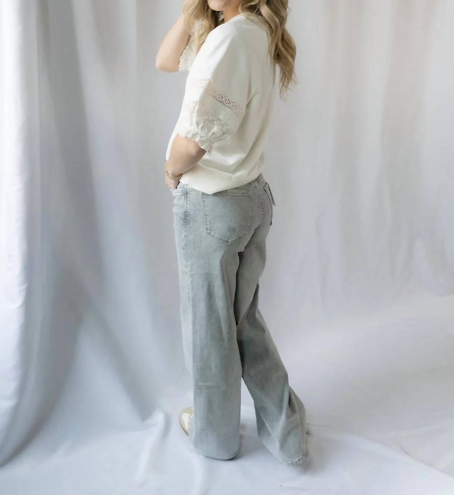Flying Monkey - Montego Bay High Rise Wide Leg Jeans