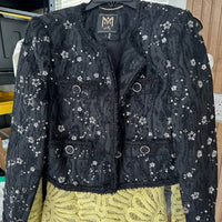 Milly - Rounded Beaded Neckline Blazer