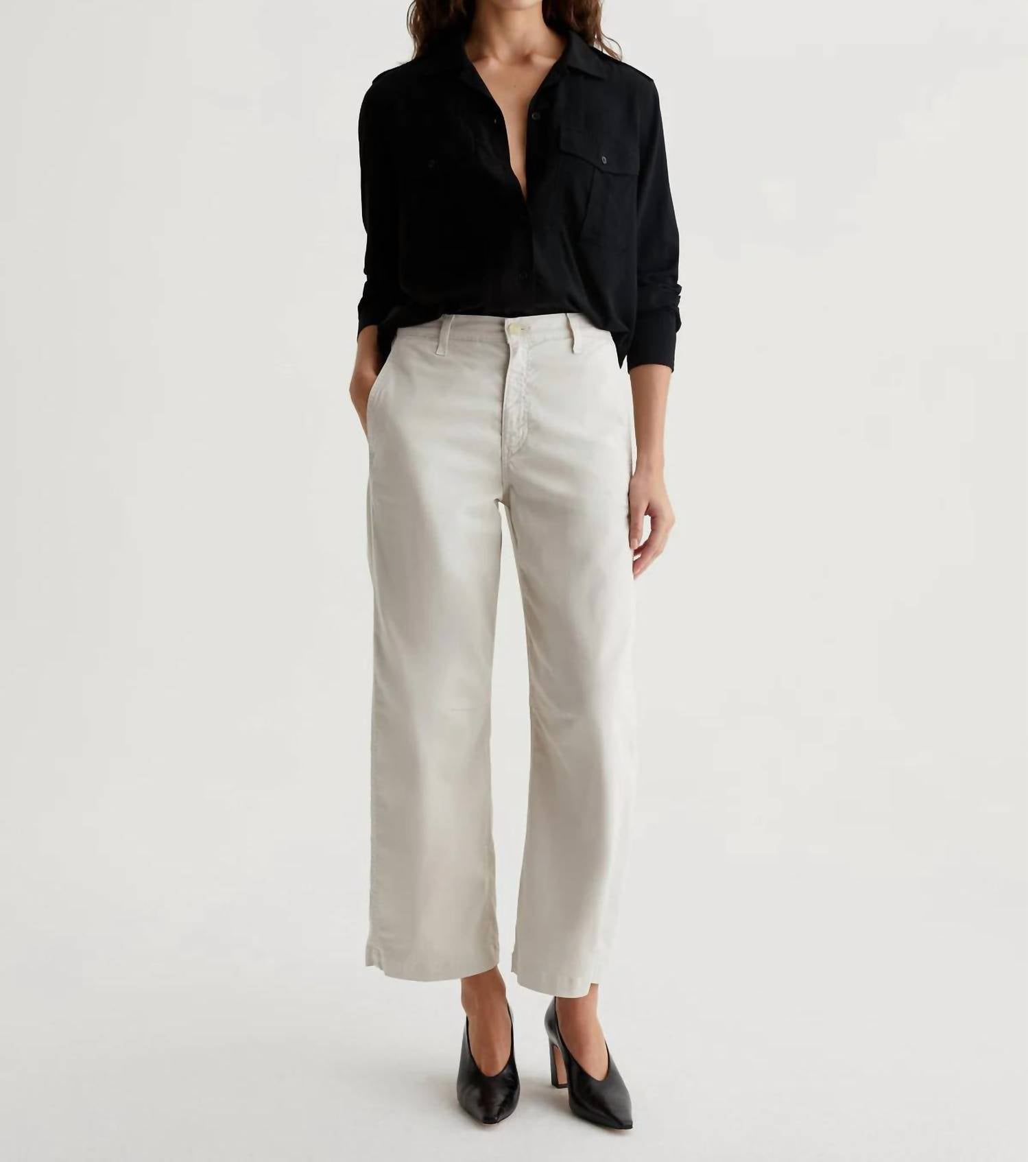 AG Jeans Fiona High Rise Ankle Length Jeans in pumice - women's jeans