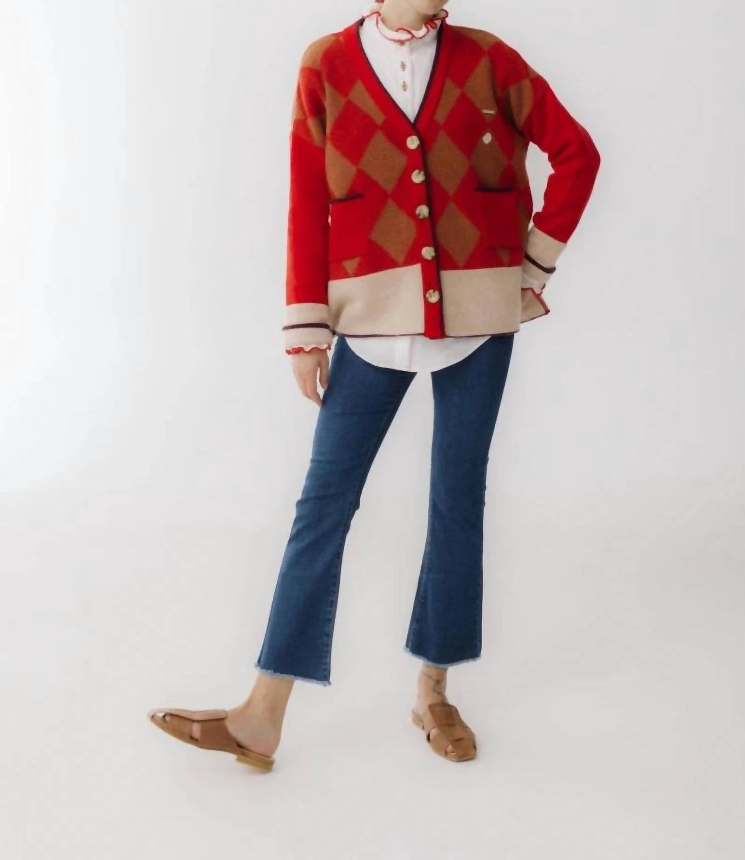 Savia - Card V-neck Cardigan
