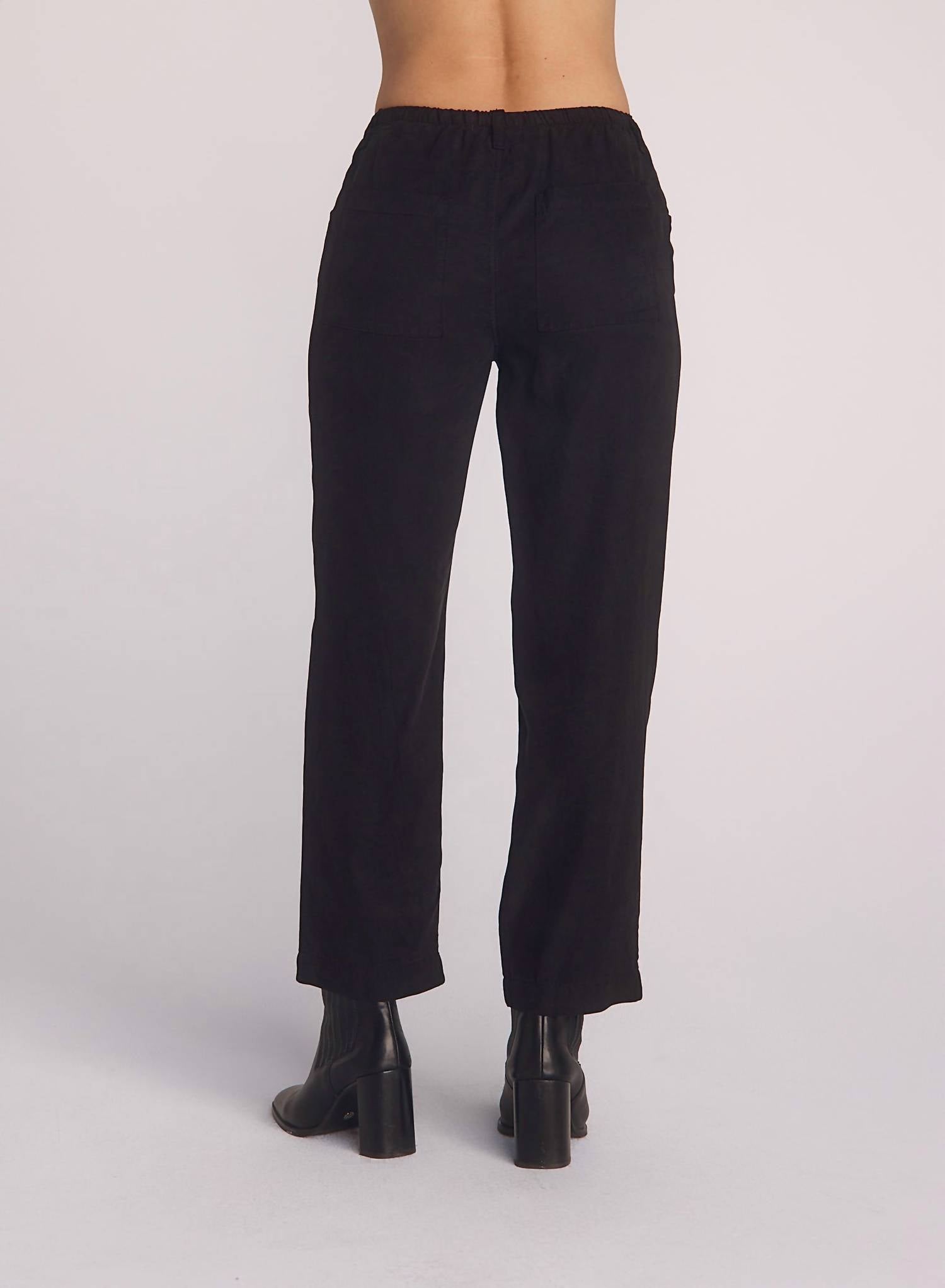Bella Dahl Pull On Trouser in black - women's pants - alternate view