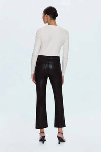 PISTOLA Lennon Pants in coated mocha - women's pants - alternate view