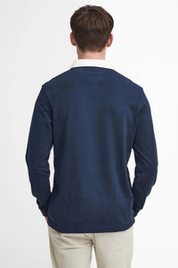 Barbour Howtown Rugby Shirt in navy - men's shirt - alternate view