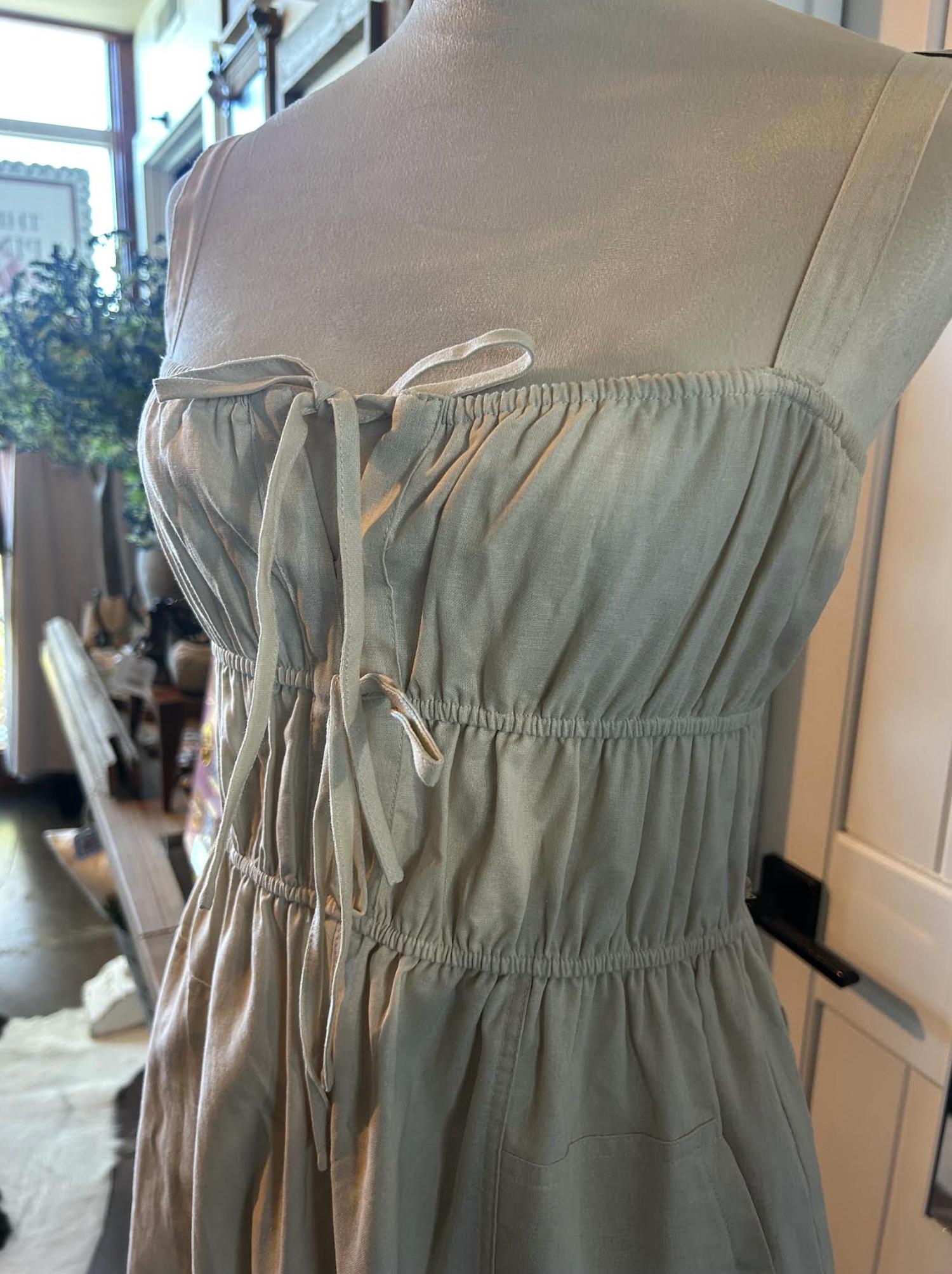 So Me - Ruched Tie-front Jumpsuit
