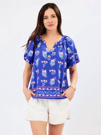 Mary Square - Lori Split V-neckline Blouse