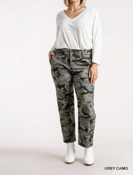 Camouflage Straight Leg Plus Pant