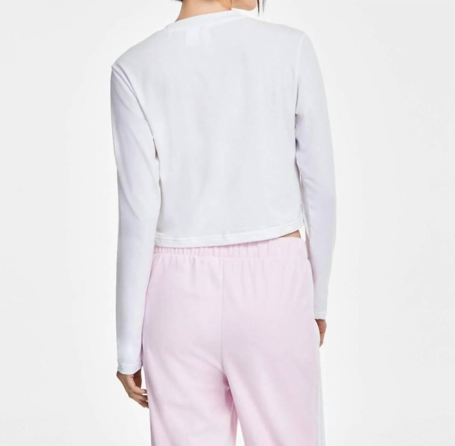 Adidas - Y2k Glam Embellished Logo Cropped T-shirt