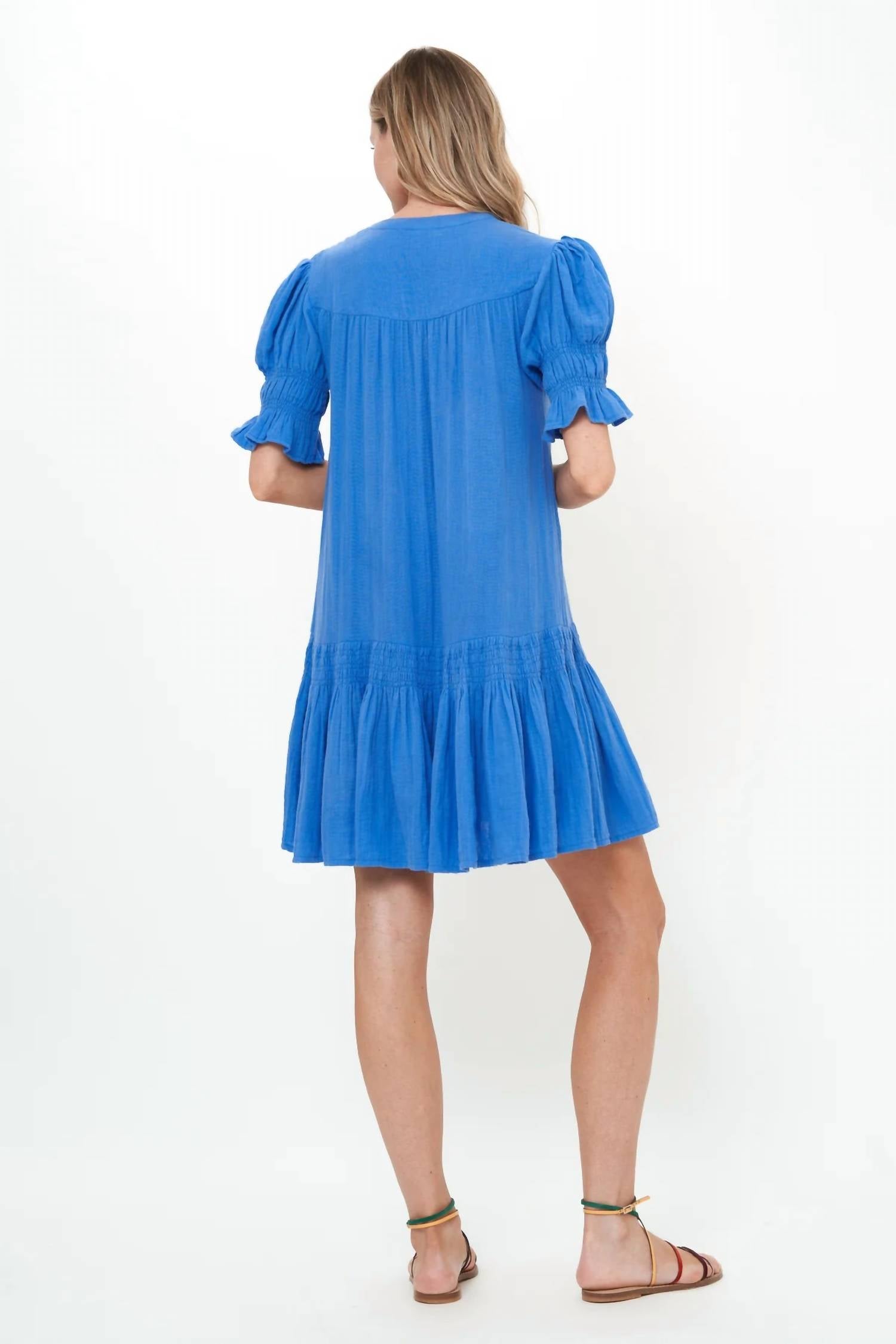 Oliphant - Women's Smocked Drop Mini Dress