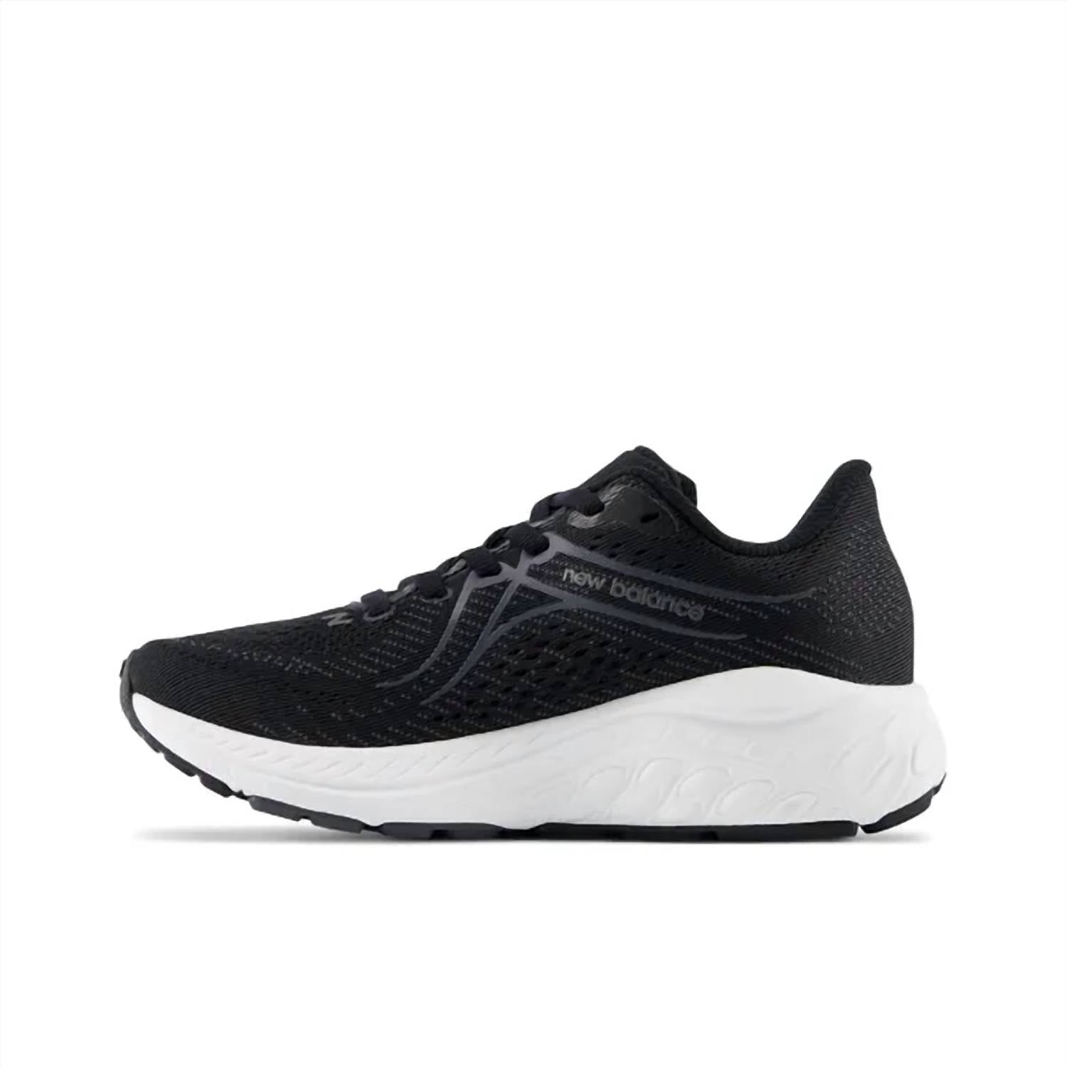 New Balance Kids Preschool 860v13 Running Shoes in black white - kids' sneaker - detail view