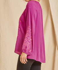 Andree By Unit - Tonal Embroidered Blouse