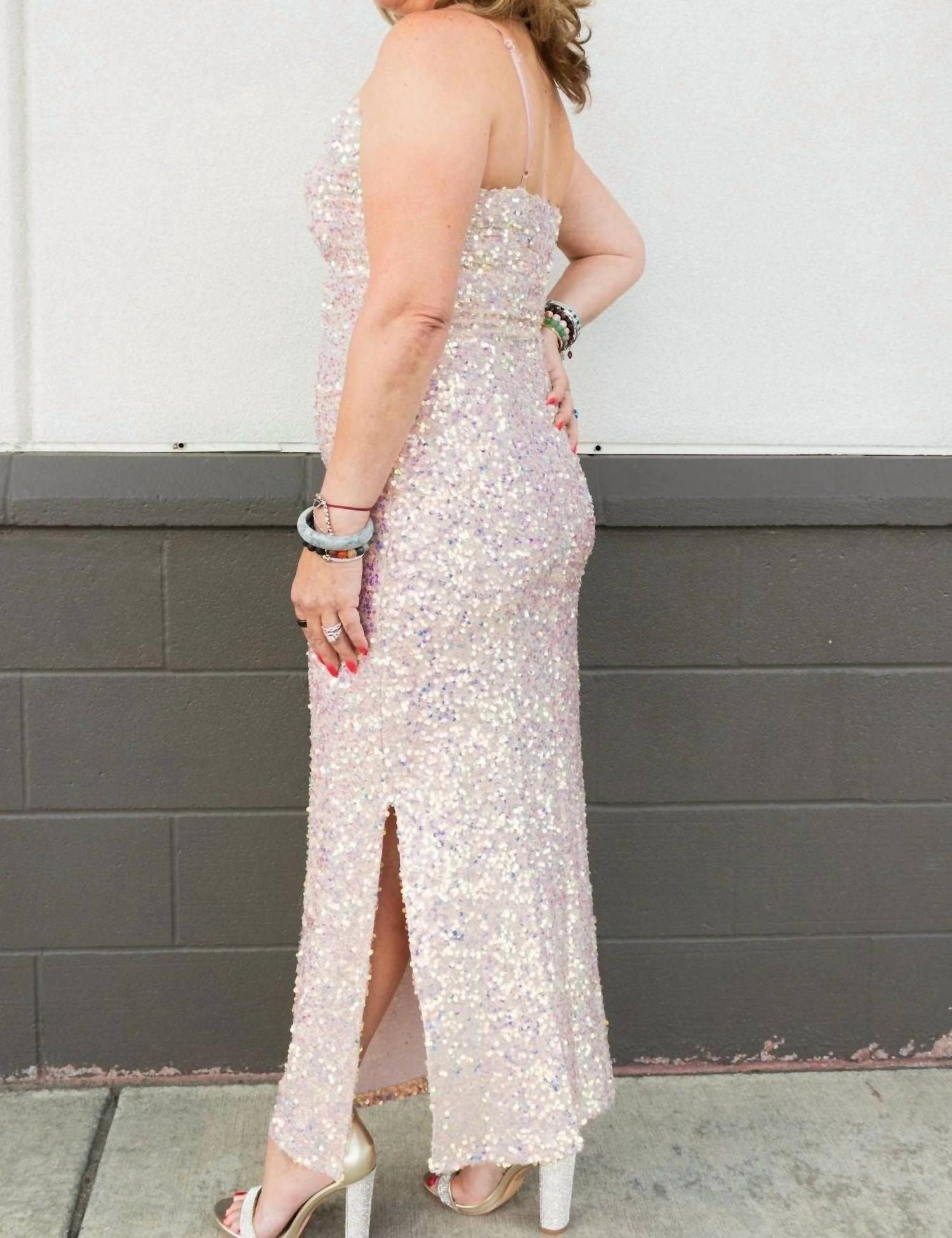 Olivaceous - Lily Sequin Maxi Dress