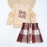 Okie + Lou - Girls Stay Cozy Skirt Set