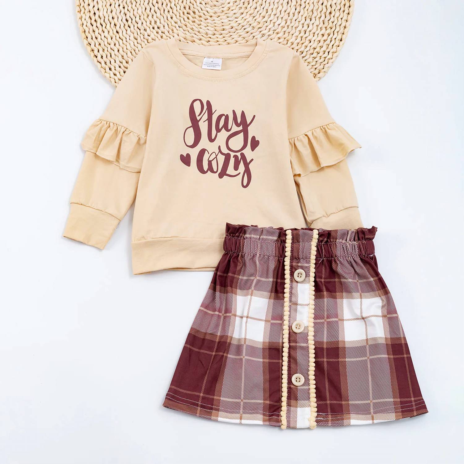 Okie + Lou - Girls Stay Cozy Skirt Set