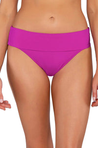 Sunsets Inc. Hannah High Waist Bottom in purple - women's swimwear - alternate view
