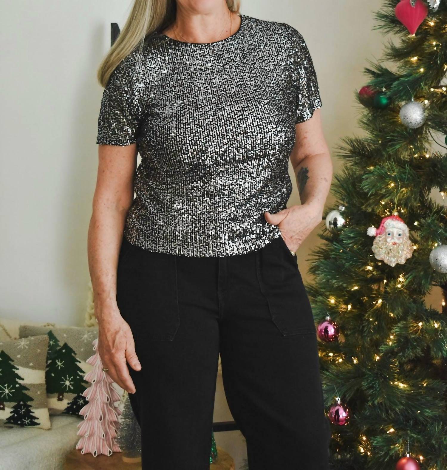 Sugarlips - Women's Willard Sequin Liny Top