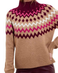 Kinross - Sara Fairisle Mock Neck Sweater