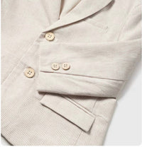 Mayoral Boys Linen Blazer in cream - kids' jacket - alternate view