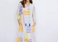 Sunshine Tienda - Colorful Copa Stripe Dress