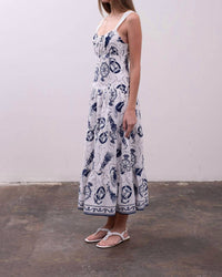 Moon River - Sailor Square Neck Midi Dress