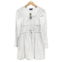 J.Crew - Tiered Tie-front Dress In Beach Cotton