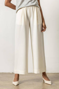 Lilla P - Wide Leg Pull On Pant With Pockets