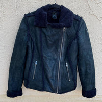 MAURITIUS Adina Rf Leather Jacket in black - women's jacket - alternate view