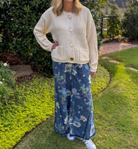 Jodifl Meadow Cardigan in cream gold - women's cardigan - alternate view