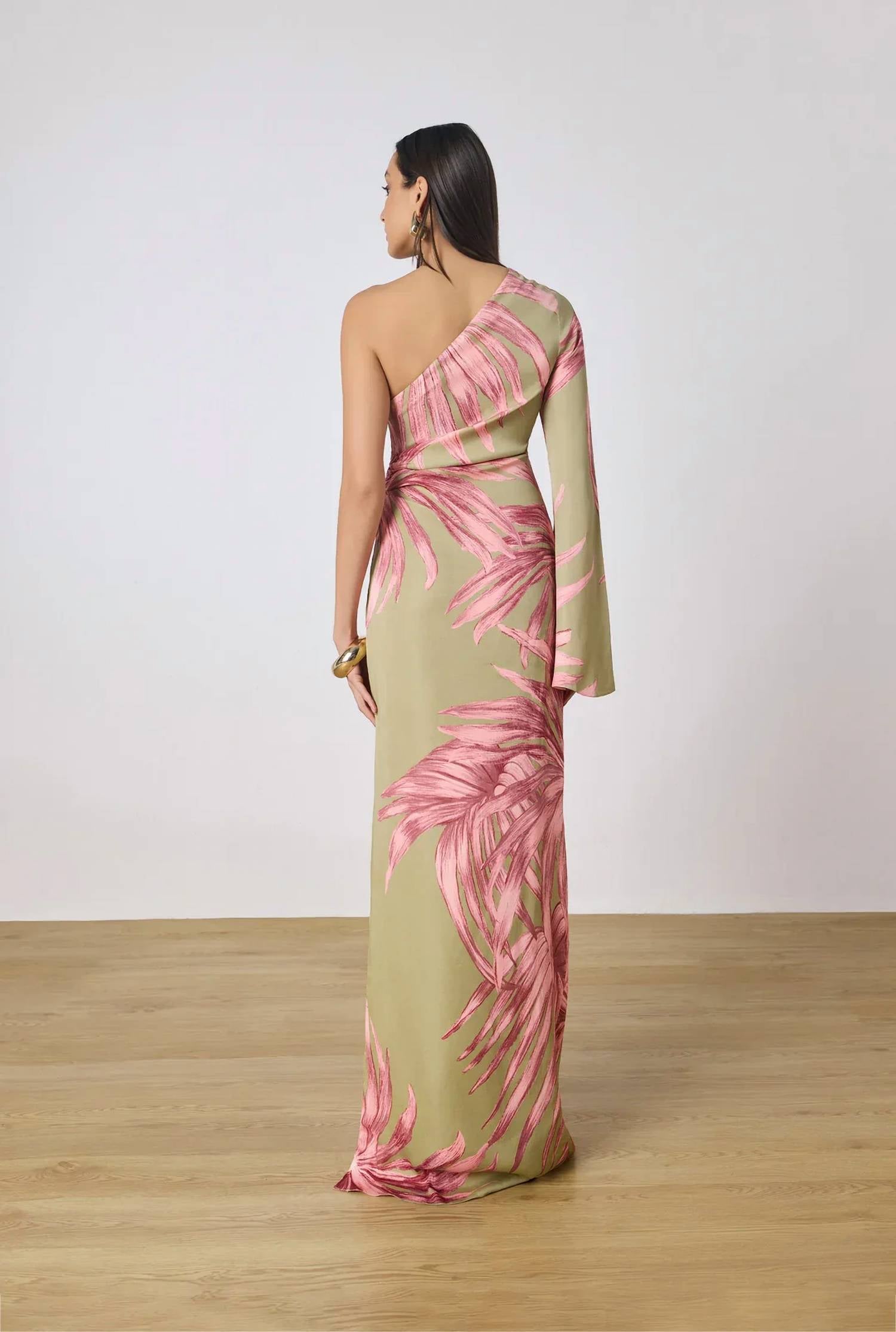 Rococo Sand - Fawn One Shoulder Maxi Dress
