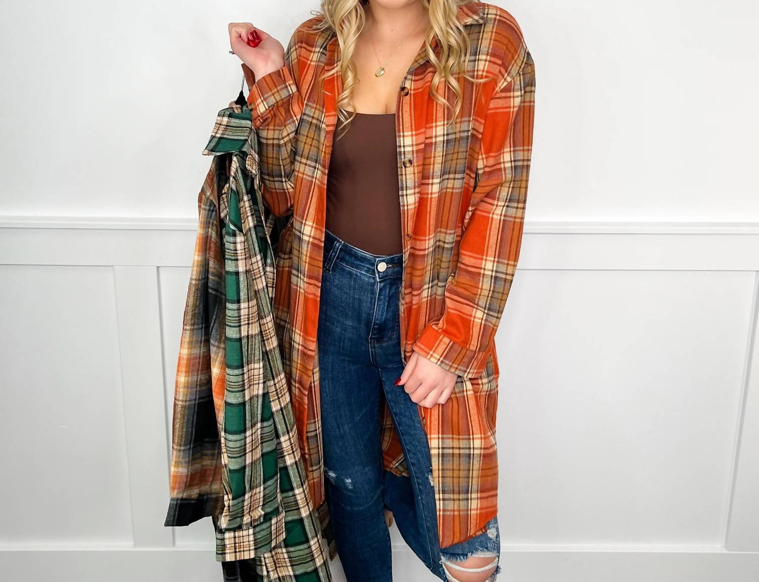 Epretty - Make It Sweet Long Sleeve Flannel Top