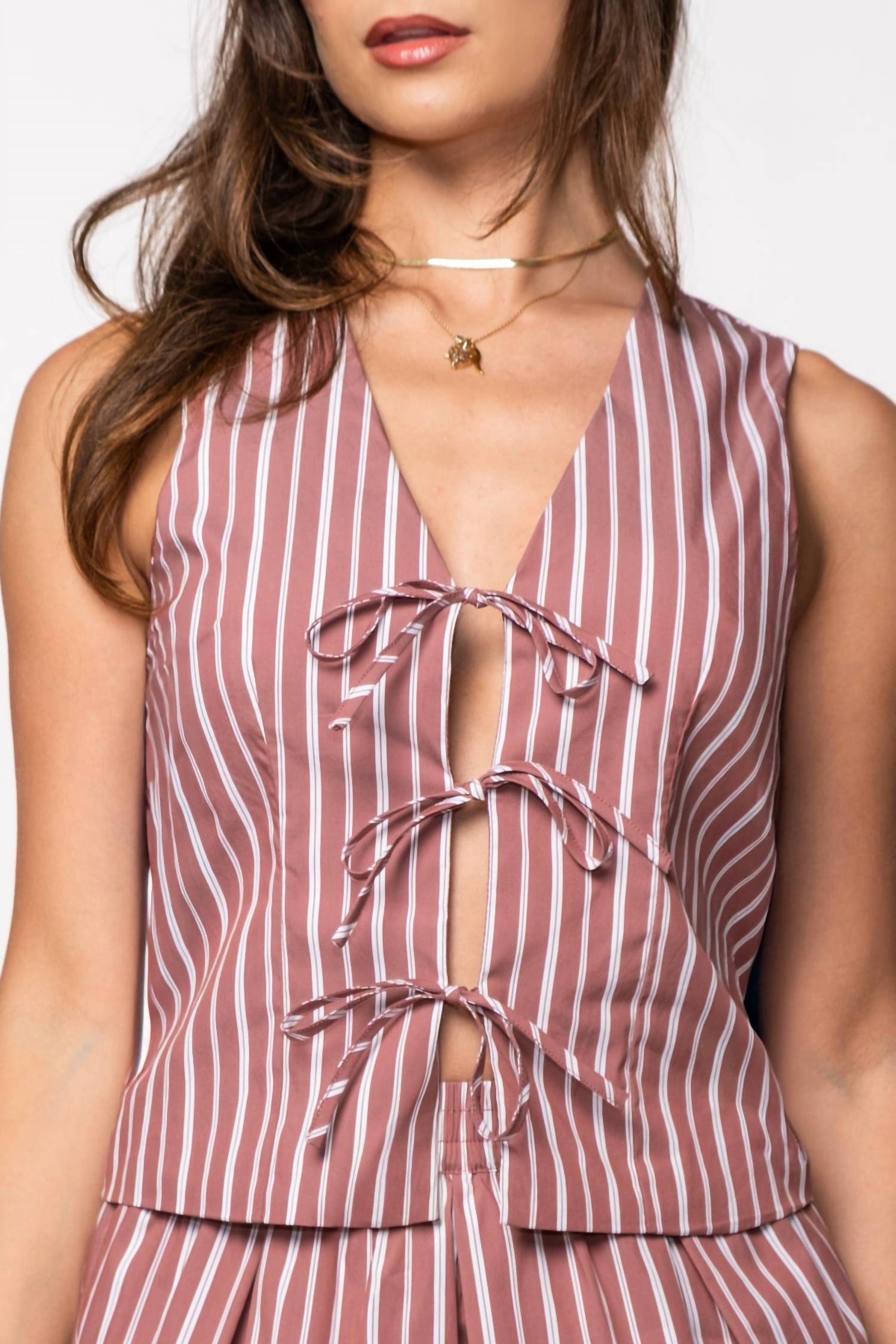 STEVE MADDEN Aliza Top in brick - women's blouse - alternate view