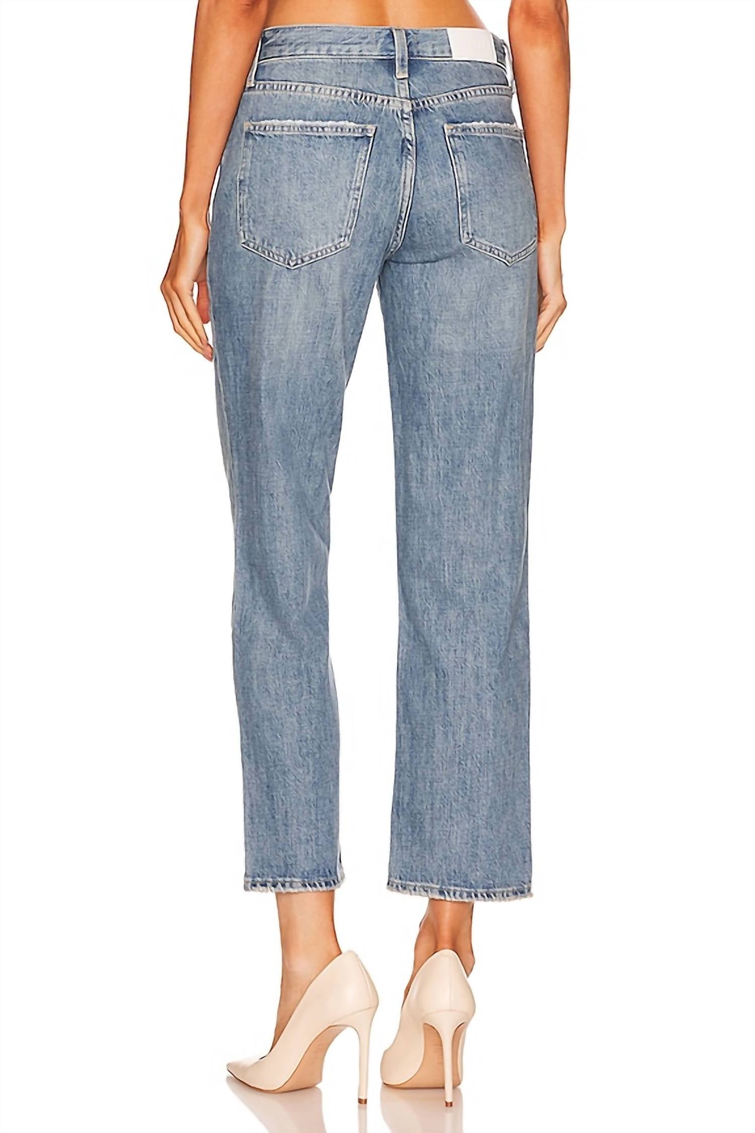 Pistola - Maya Mid Rise Easy Straight Ankle Jeans