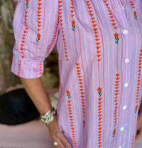 Adrienne - Nina Fleur Path Midi Shirt Dress