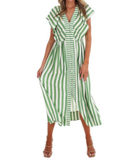 Umgee - Women's Hometown Honey Stripe Midi Dress