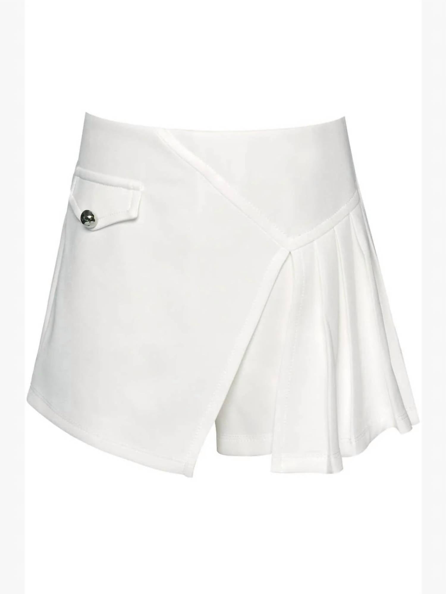 Hannah Banana - Girls Tween Chic Asymmetrical Pleated Skort
