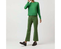 Ann Mashburn Kendall Flare 5-pocket Jeans in avocado stretch cord - women's jeans