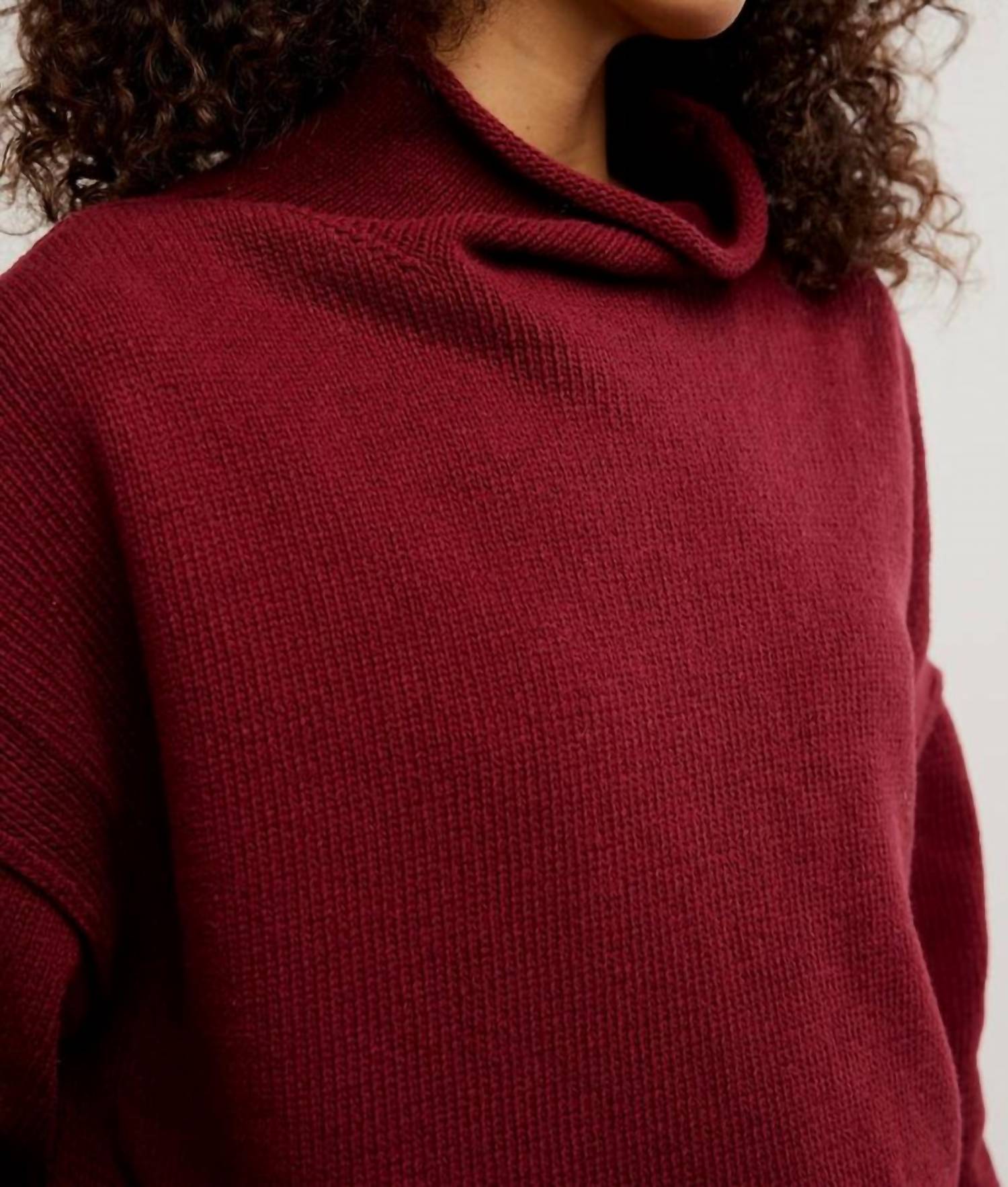 Free People Torres Roll Neck Sweater in dionysus - women's sweater - view 4