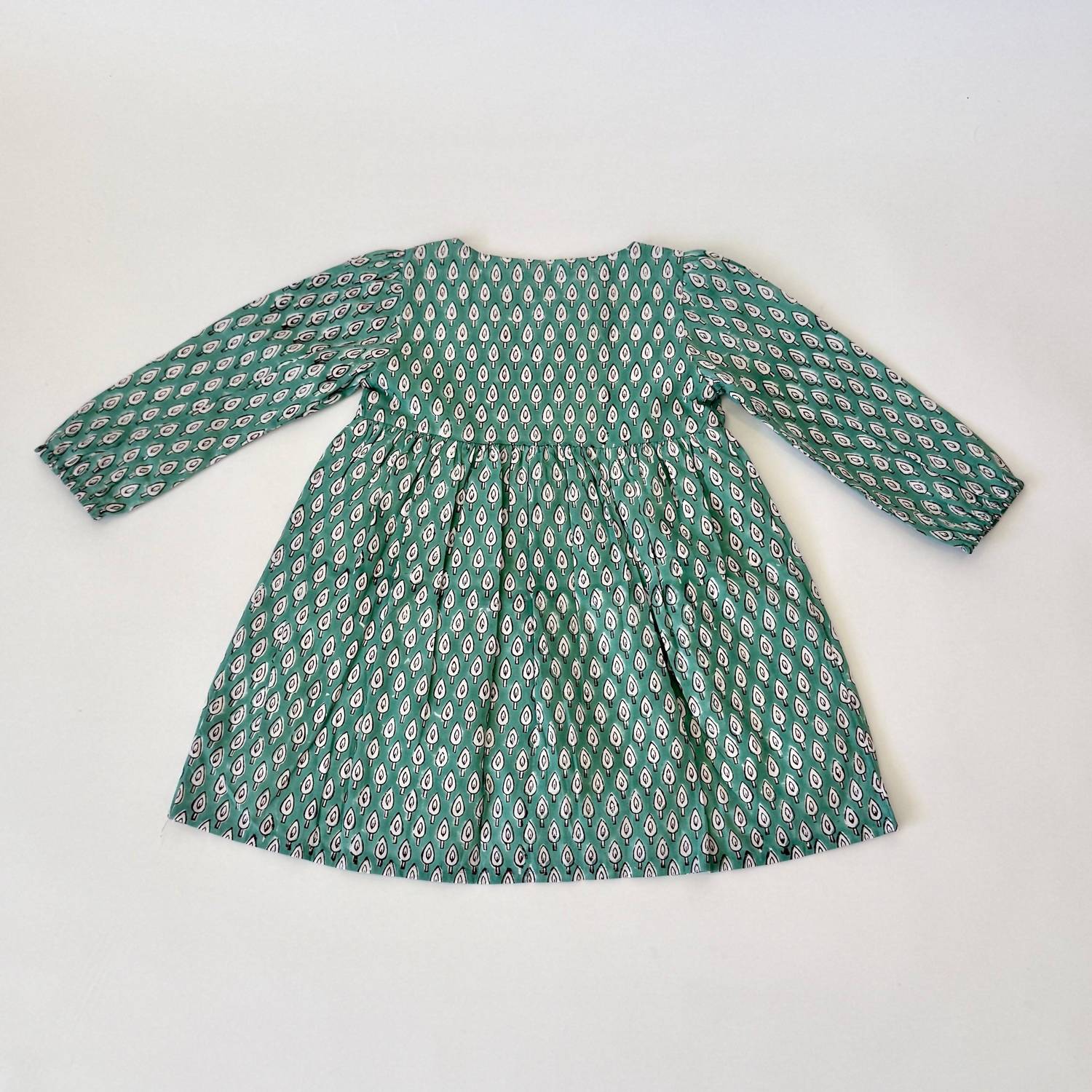 Meerahi - Girls Fall Front-opening Petal Print Dress
