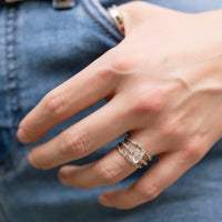 Starlette Women's Marquessa Stackable Ring in silver - women's jewelry - view 4