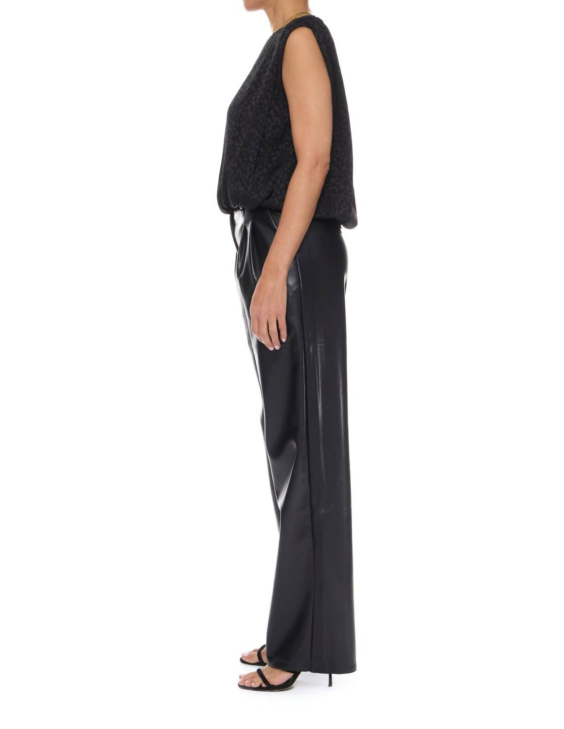 Velvet Heart Apollo Sleeveless Top in black - women's blouse - detail view