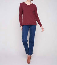 Charlie B - Basic V-neck Sweater