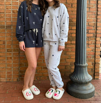 Chaser - Tossed Bows Crop Sweatshirt