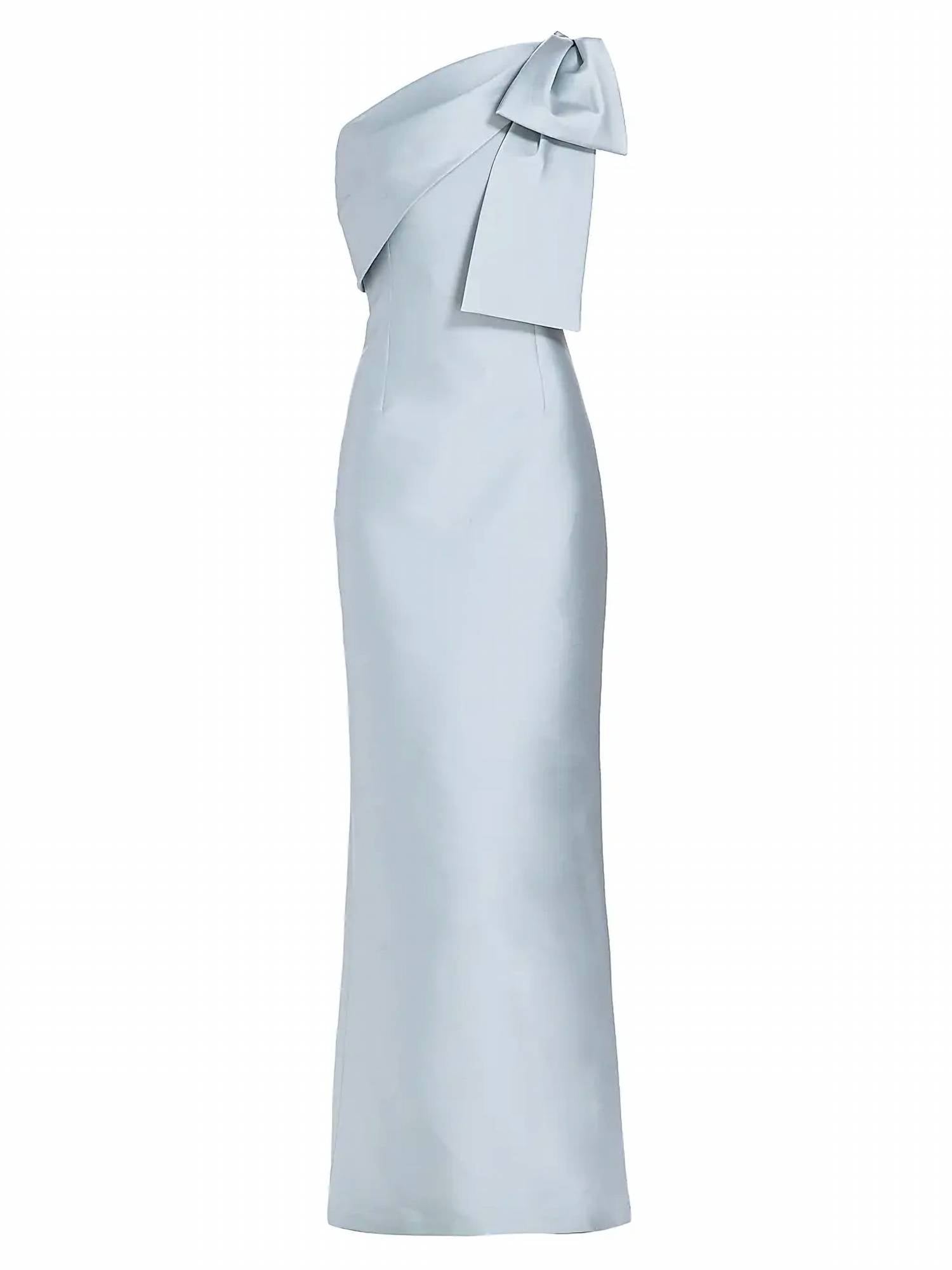 Sachin & Babi - Bonnie Satin One-shoulder Gown