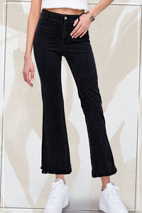 La Miel - Women's Washed Flare Denim Jeans