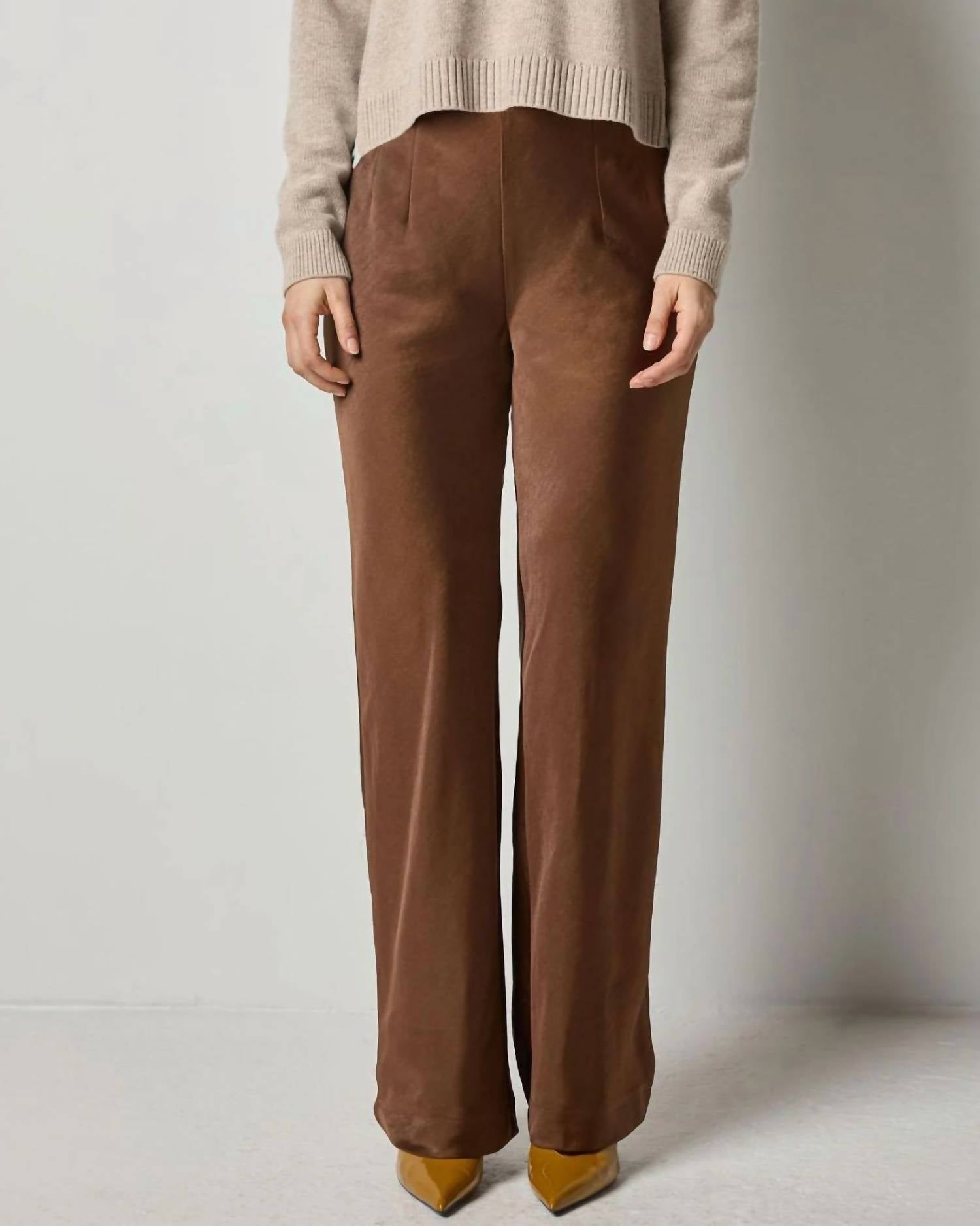 Lilla P - Satin Clean Front Pant