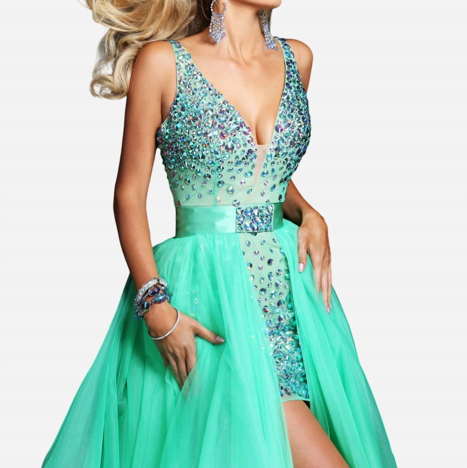 Sherri Hill - Two-piece Crystal Cocktail Dress