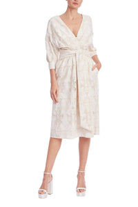 Badgley Mischka - Women's Wrap Midi Dress