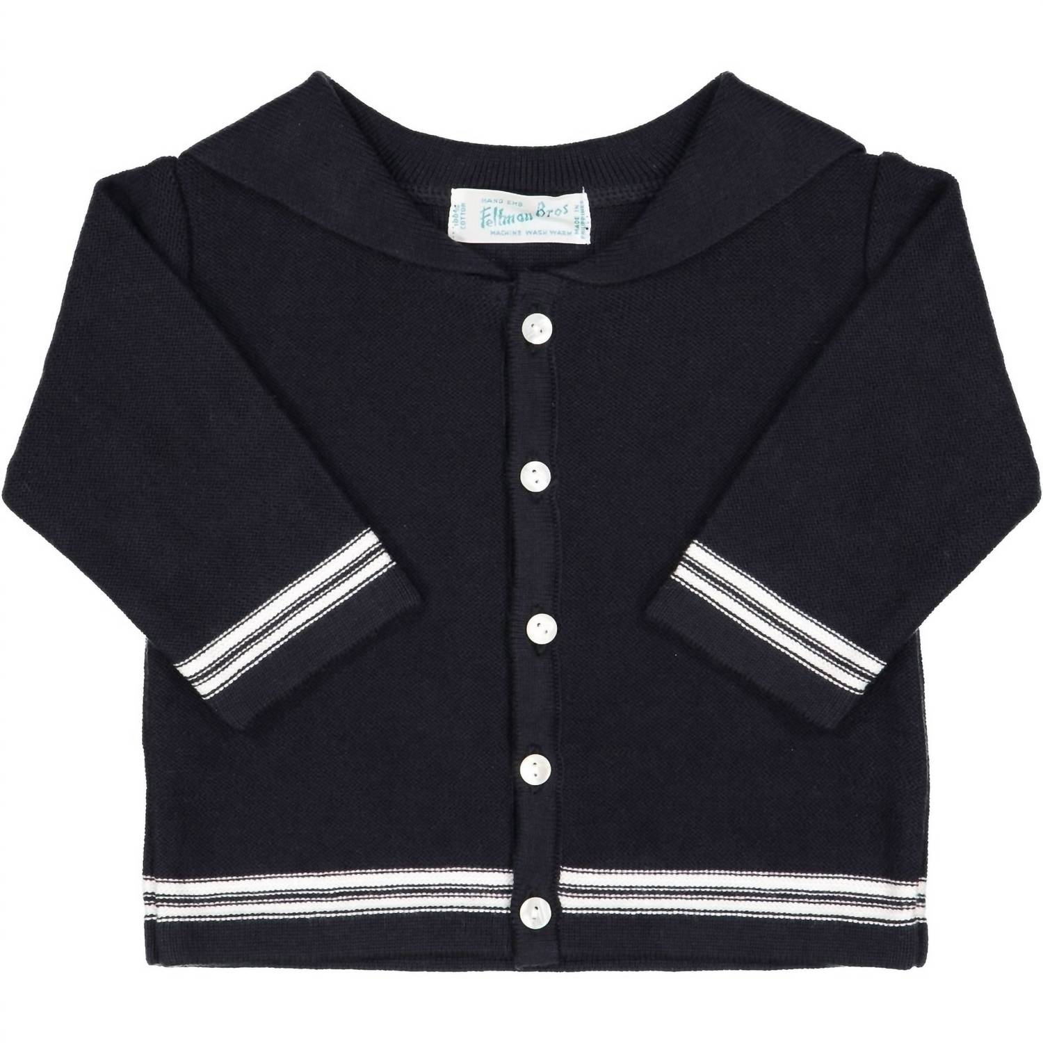 Feltman Brothers Girls' Sailor Sweater in navy - kids' sweater