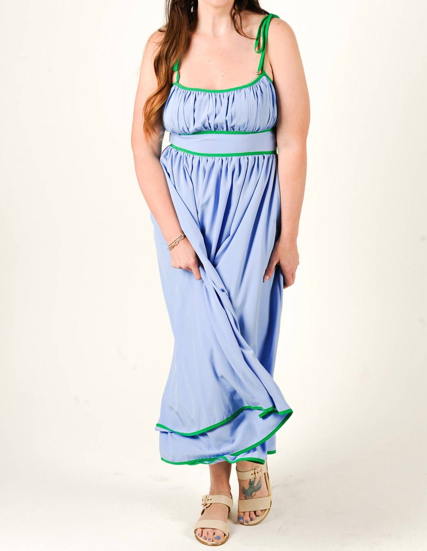 entro Meadow Maxi Dress in blue - women's dress