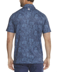 Flags & Anthem Montauk Botanical Performance Polo Shirt in navy combo - men's shirt - detail view
