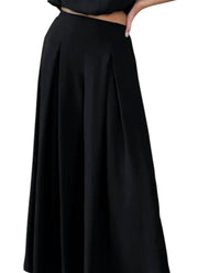 Kld. Signature - Matte Crepe Pleated Wide Leg Pants